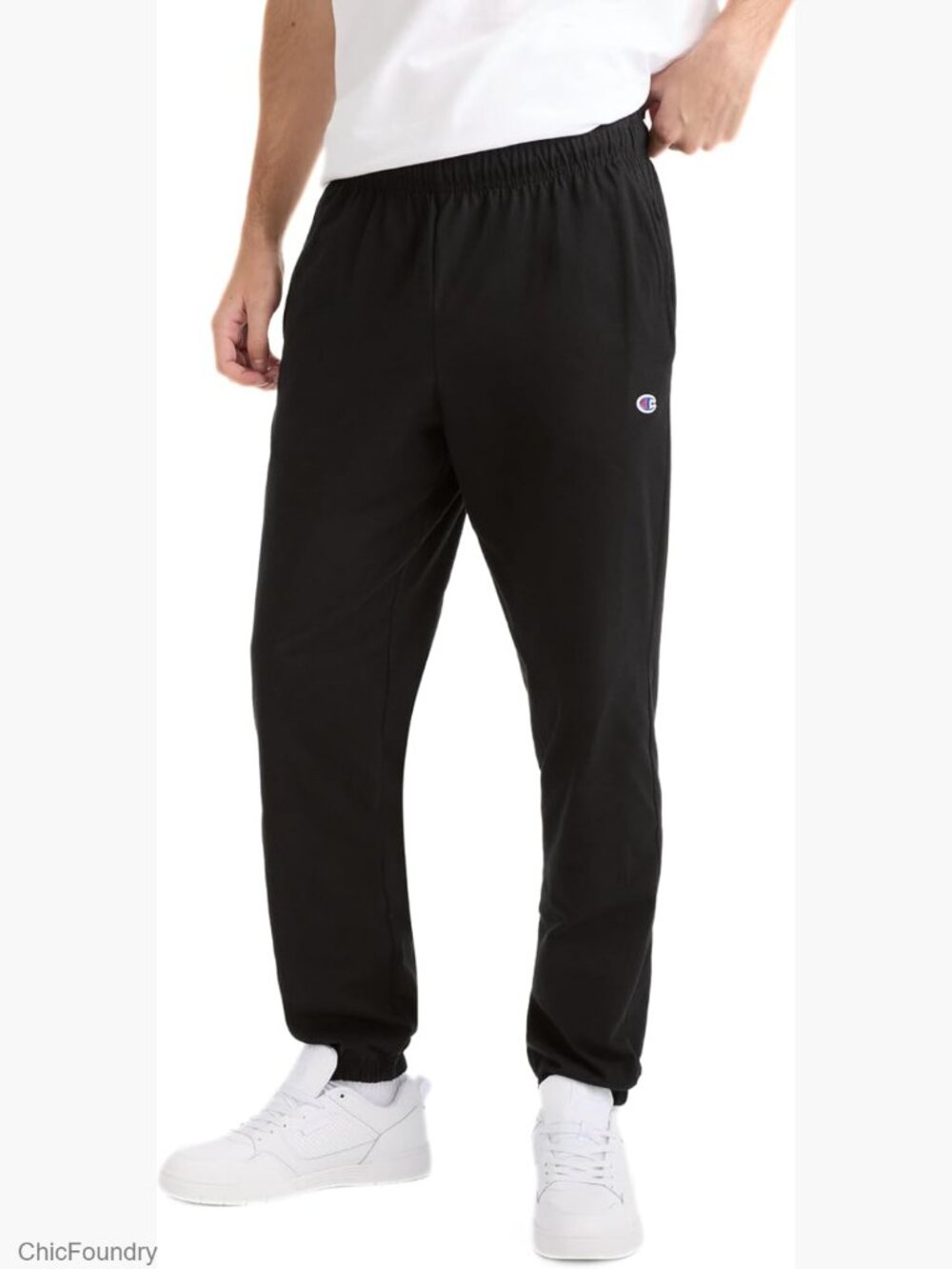 Men's Cinched-Bottom Lounge Pants, Standard Fit, 100% Cotton, Pockets,